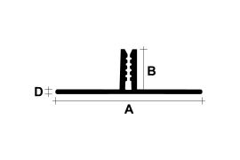 Two-part joint profile / 9-13 mm.